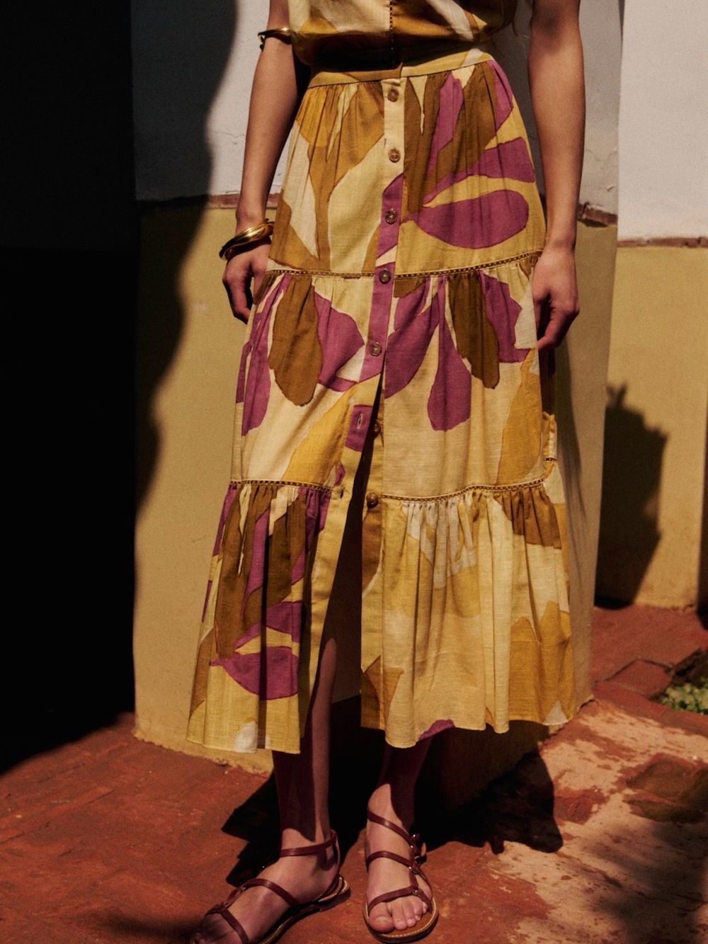 Sezane Loffia Skirt - size 36 (4)